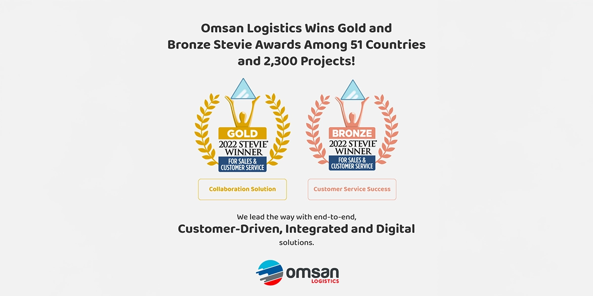 Gold and Bronze Award to Omsan Logistics from the Stevie Awards